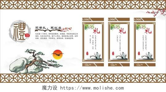 学校展板校园展板古风礼仪文化中国传统文明礼仪传统文化展板
